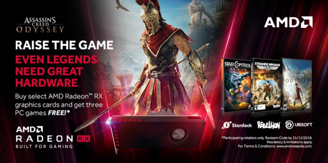 AMD начала продвижение на картах Radeon, где мы можем бесплатно получить три игры, включая предстоящий хит - Assassin's Creed: Odyssey